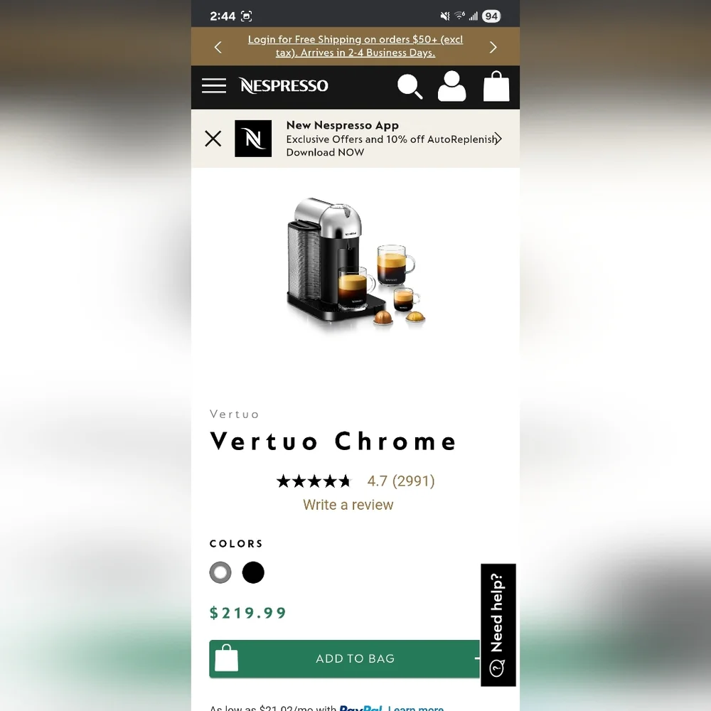 Nespresso VertuoLine Coffee Machine - Picture 9 of 10
